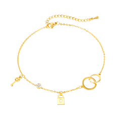 Lock Key Gold Anklet