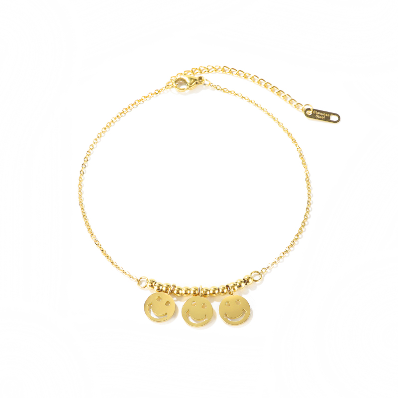 Smiley Dace Gold Anklet