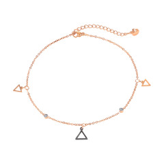 Black Triangle Gold Anklet