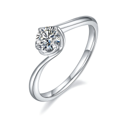 Moissanite Cluster Ring