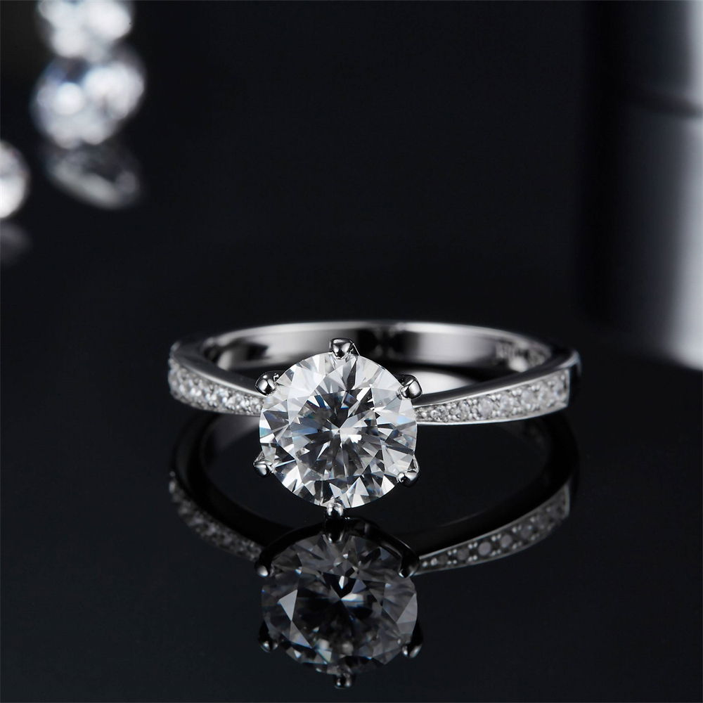 Moissanite Halo Ring