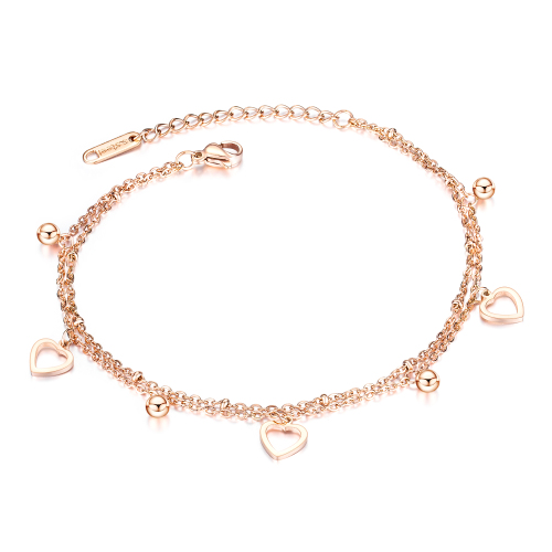 Heart Sharp Anklet Gold