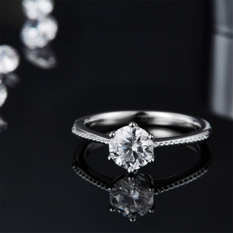 Moissanite Radiant Cut Engagement Rings