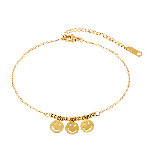 Smiley Dace Gold Anklet