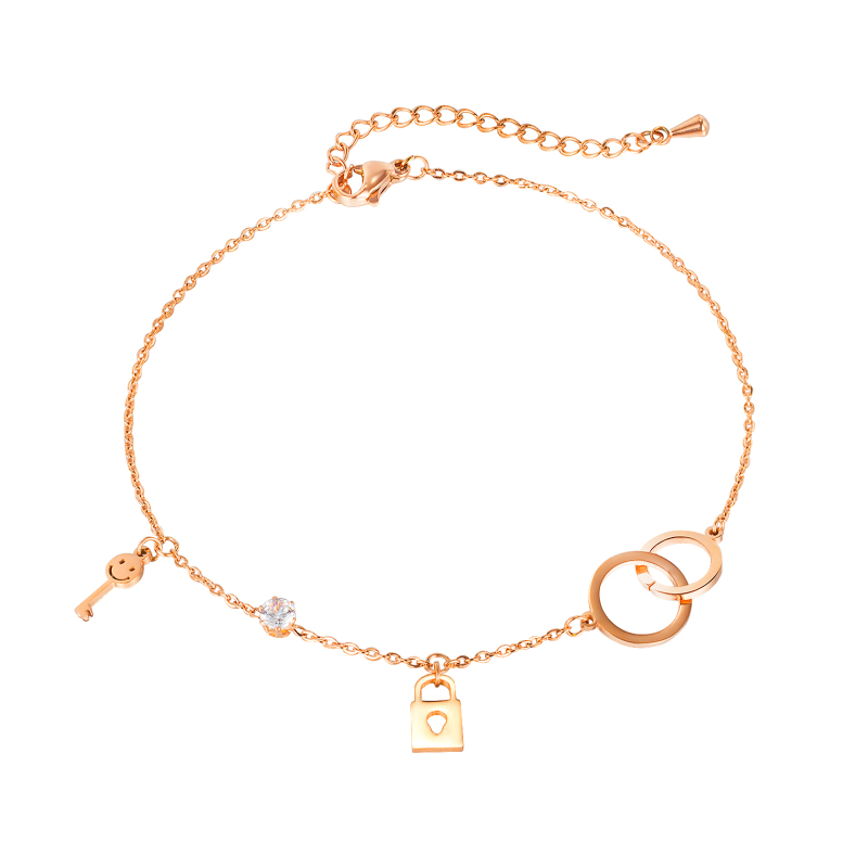 Lock Key Gold Anklet