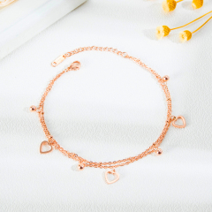 Heart Sharp Anklet Gold