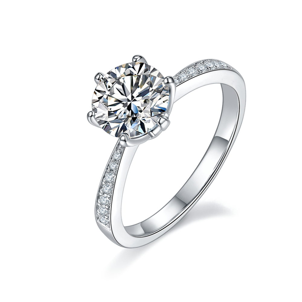 Moissanite Halo Ring