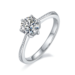 Moissanite Radiant Cut Engagement Rings