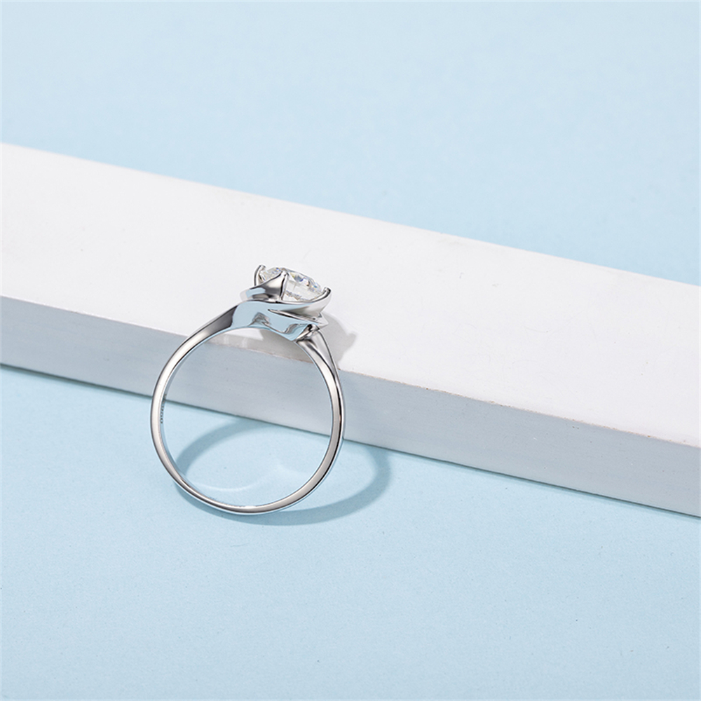 White Gold Moissanite Engagement Rings