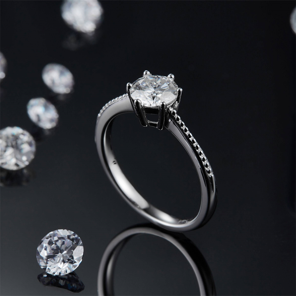 Moissanite Radiant Cut Engagement Rings