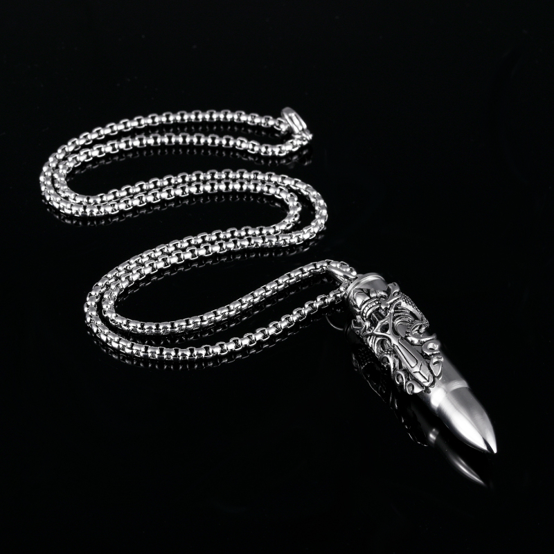 Stainless Steel Bullet Pendant