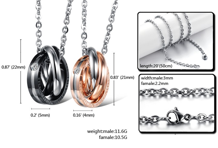 Stainless Steel Couple Necklace