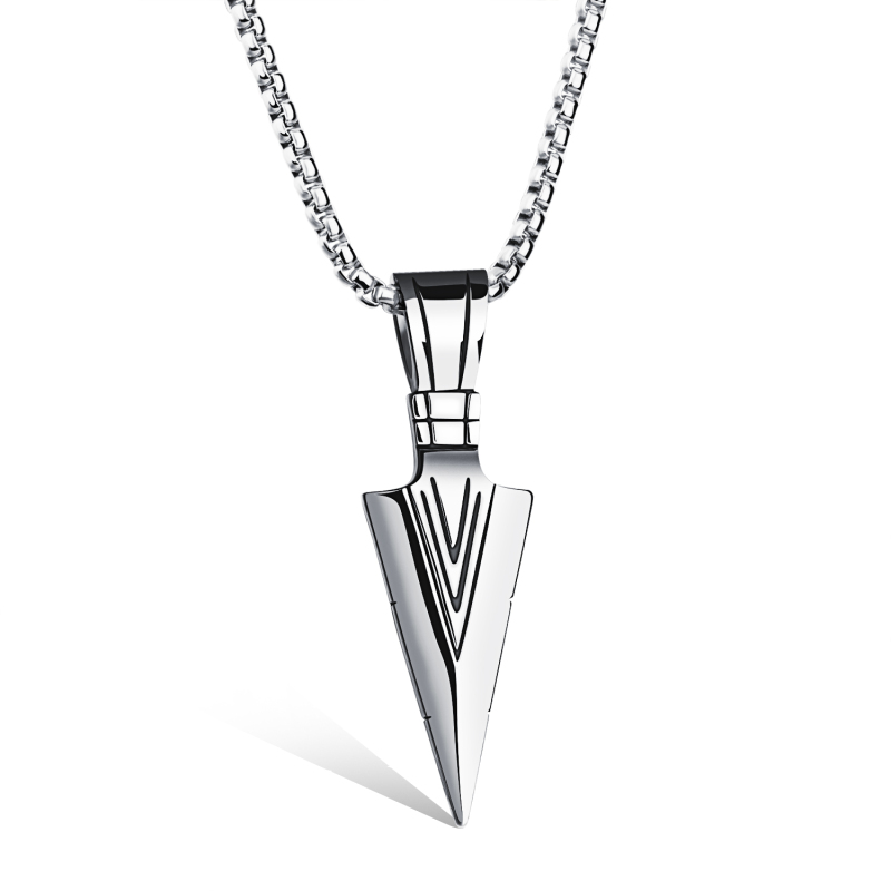 Stainless Steel Arrowhead Necklace