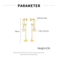 Butterfly Drop Stainless SteelEarrings