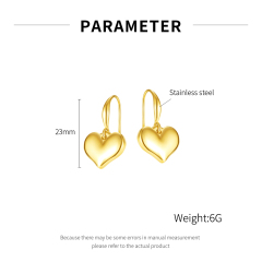 Love Heart Stainless Steel Earrings