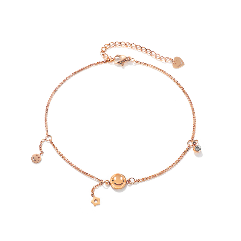 Love Heart Smiling Face Anklet