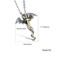 Stainless Steel Batman Necklace