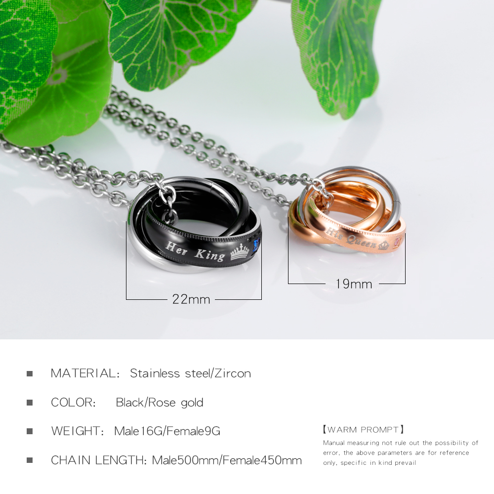 Stainless Steel Couple Necklace