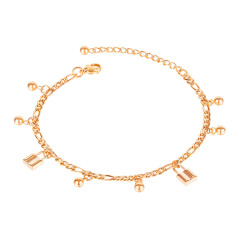 Gold Lock Ball Anklet