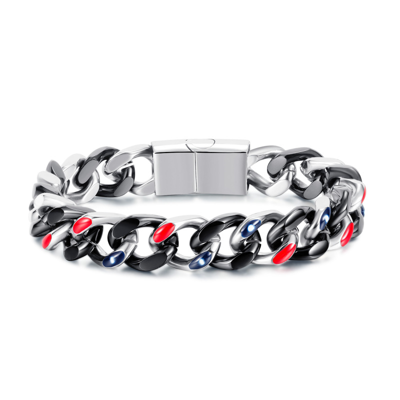 Mens Wide Stainless Steel Bracelets