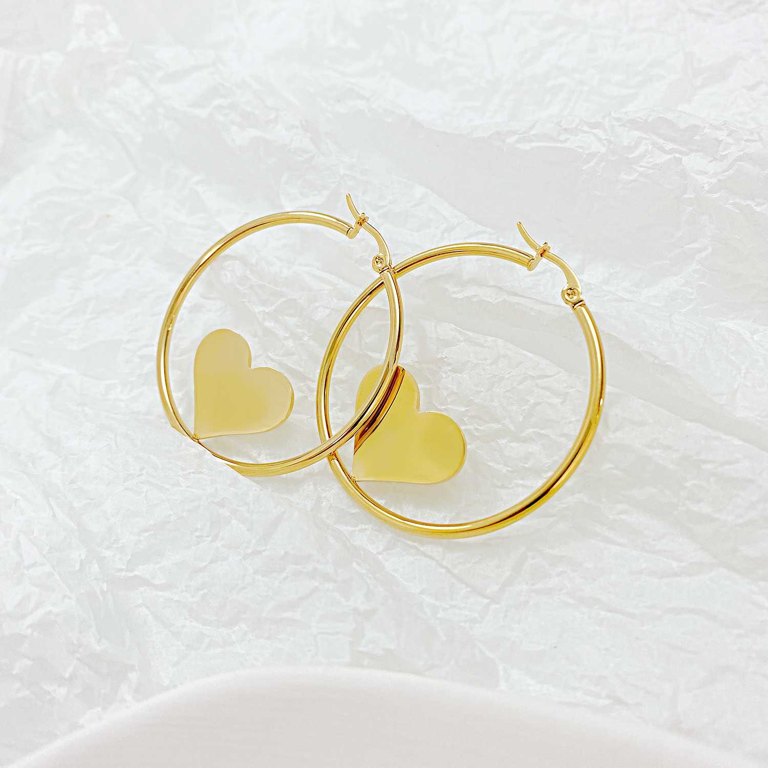 Love Hert Hoop Earrings Online