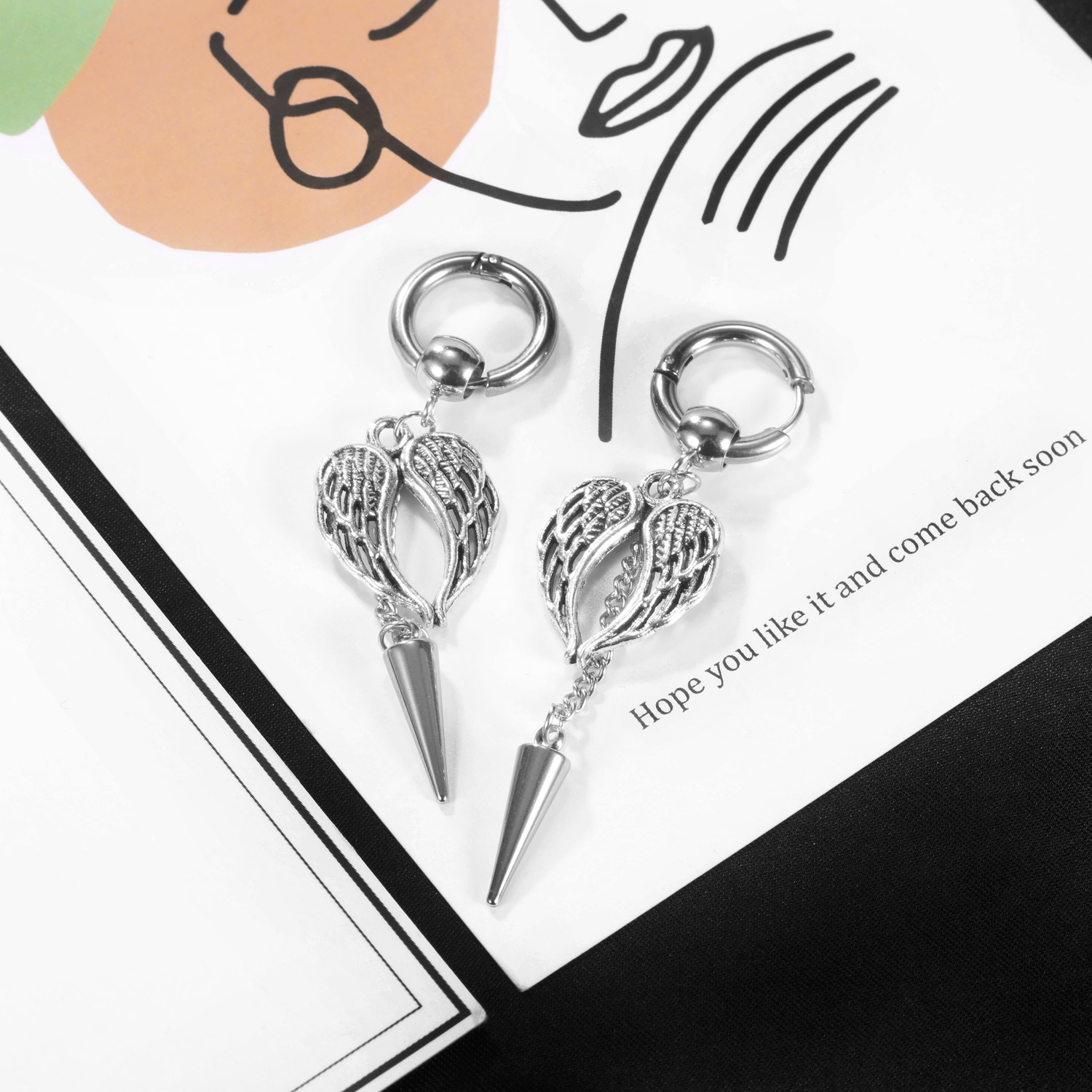 Angel wings Silver Earrings