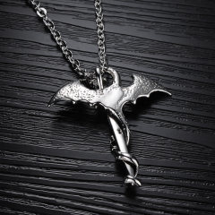 Stainless Steel Batman Necklace