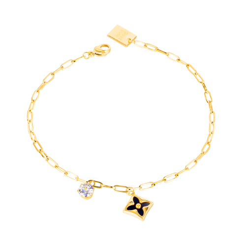 silver Black butterfly Anklet