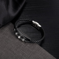 Leather Bracelet With Stainless Steel