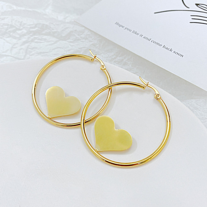 Love Hert Hoop Earrings Online