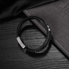 Leather And Metal Bracelets For Men