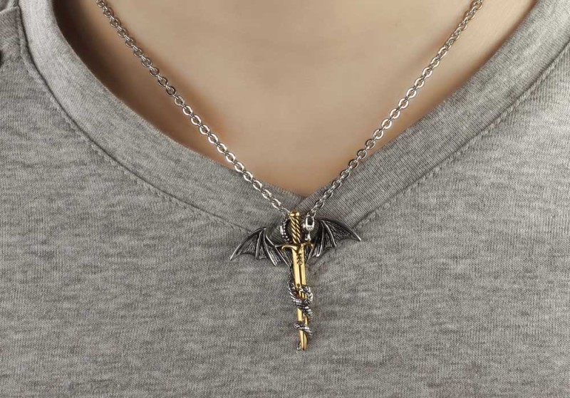 Stainless Steel Batman Necklace