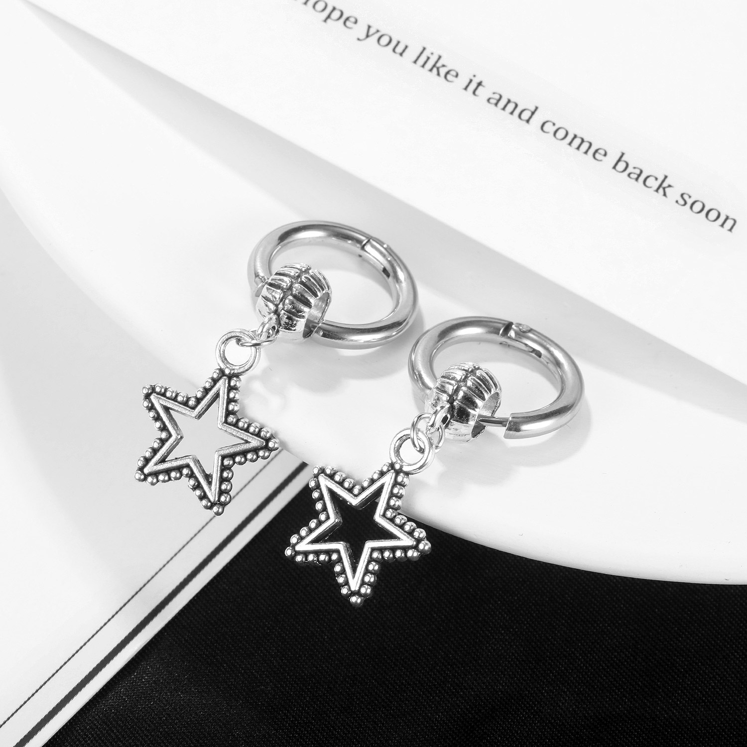 Star Type Chain Earrings