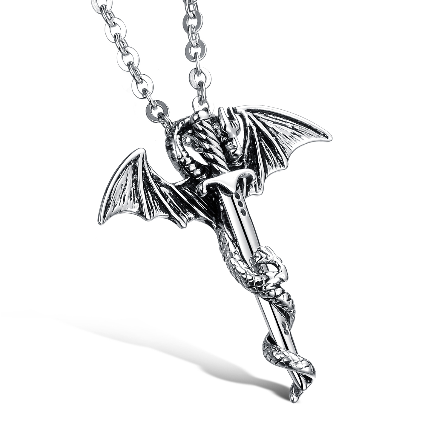 Stainless Steel Batman Necklace