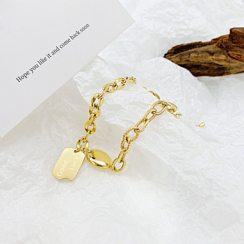Stainless Steel And Gold Bracelet