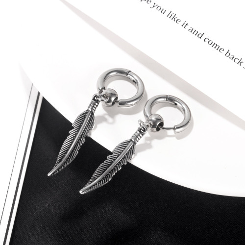 Feather Stainless Steel Earrings
