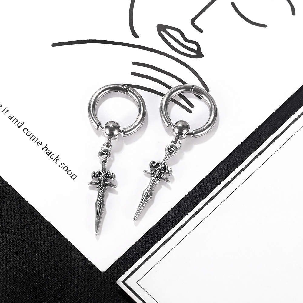 Silver Sword Earrings