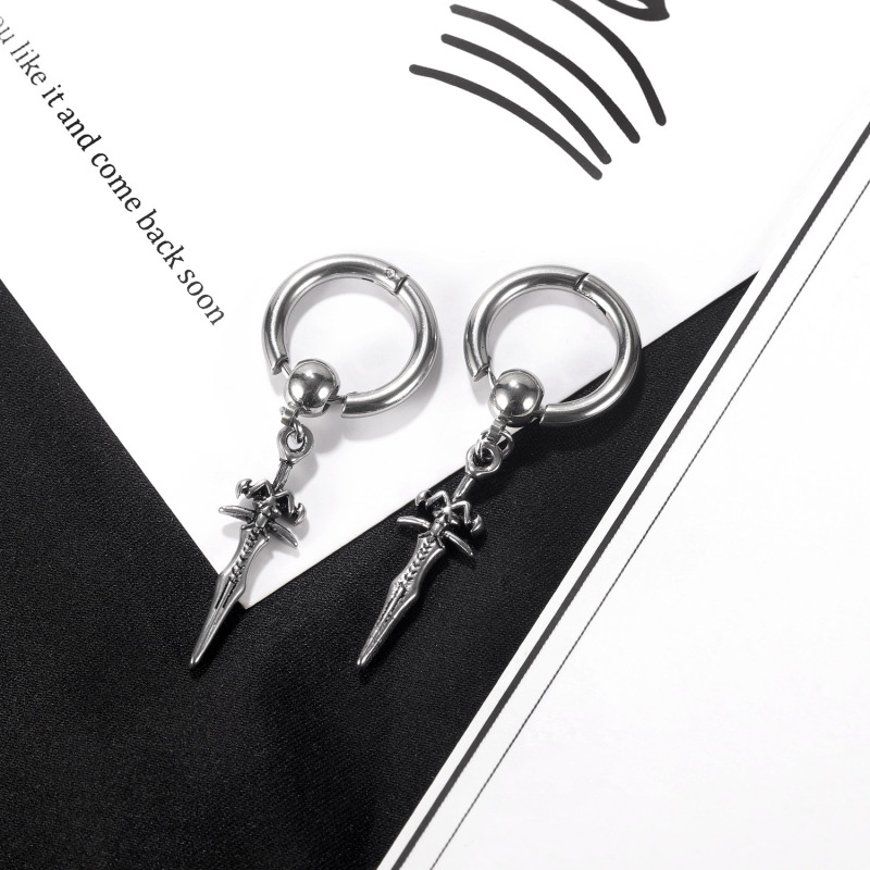 Silver Sword Earrings