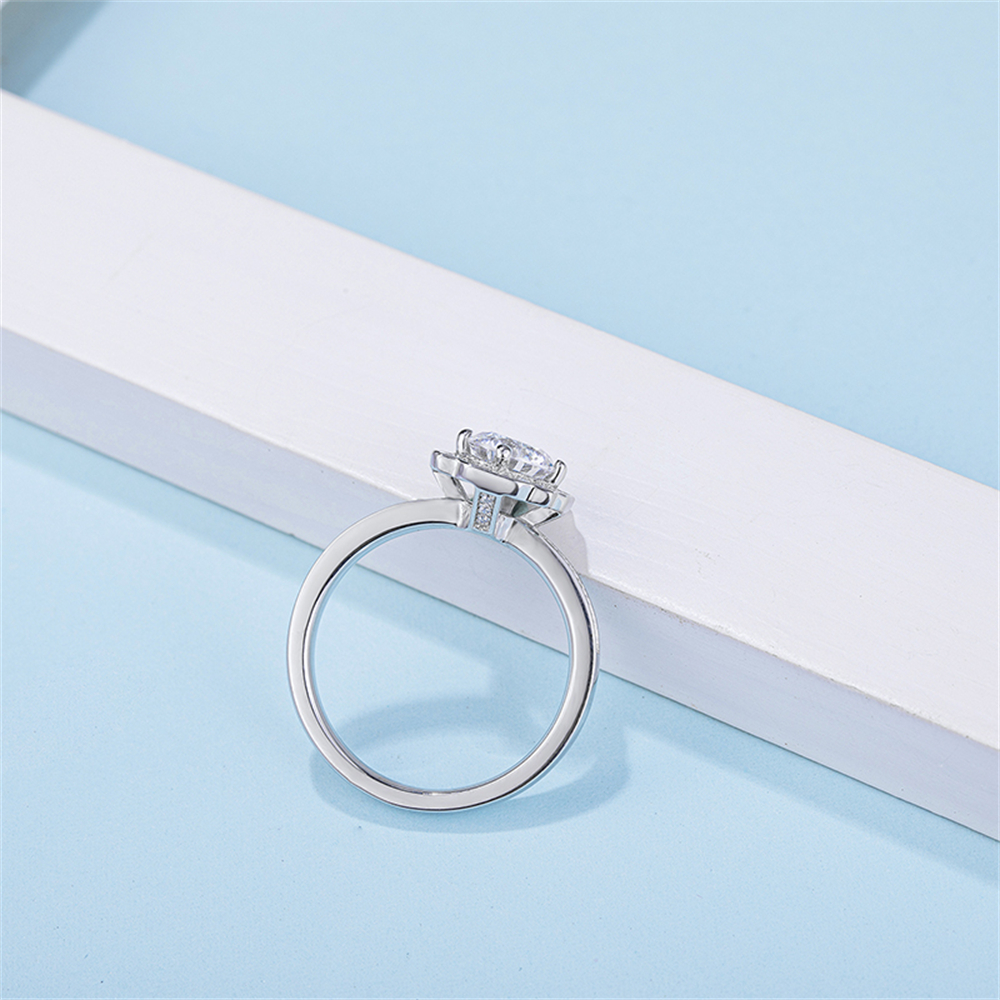 Moissanite Emerald Cut Engagement Rings