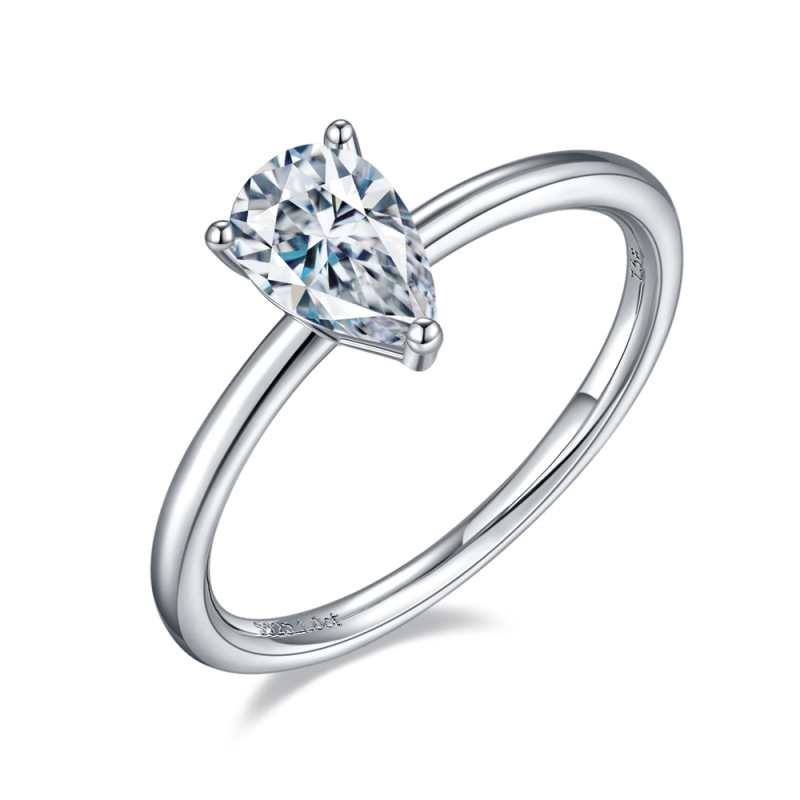 Moissanite Heart Ring