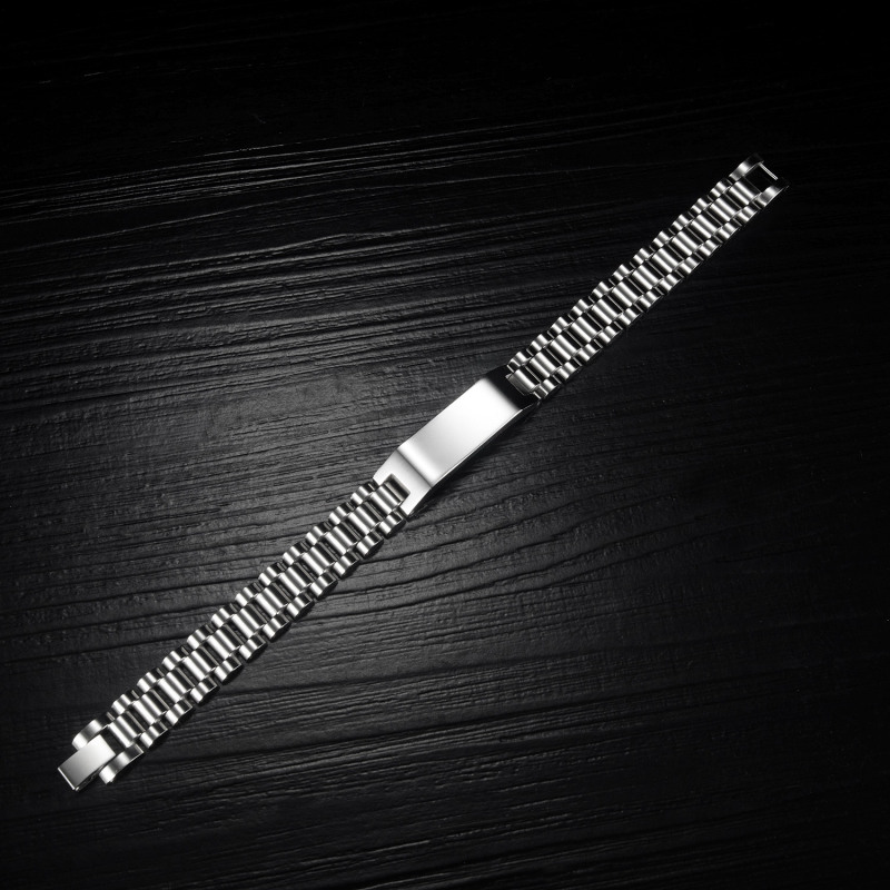 Engraved Steel Bracelet