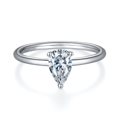 Moissanite Heart Ring