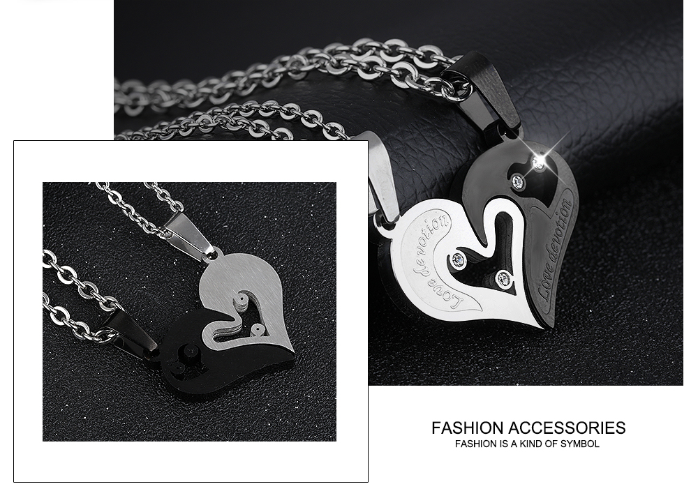 Stainless Steel Heart Toggle Necklace