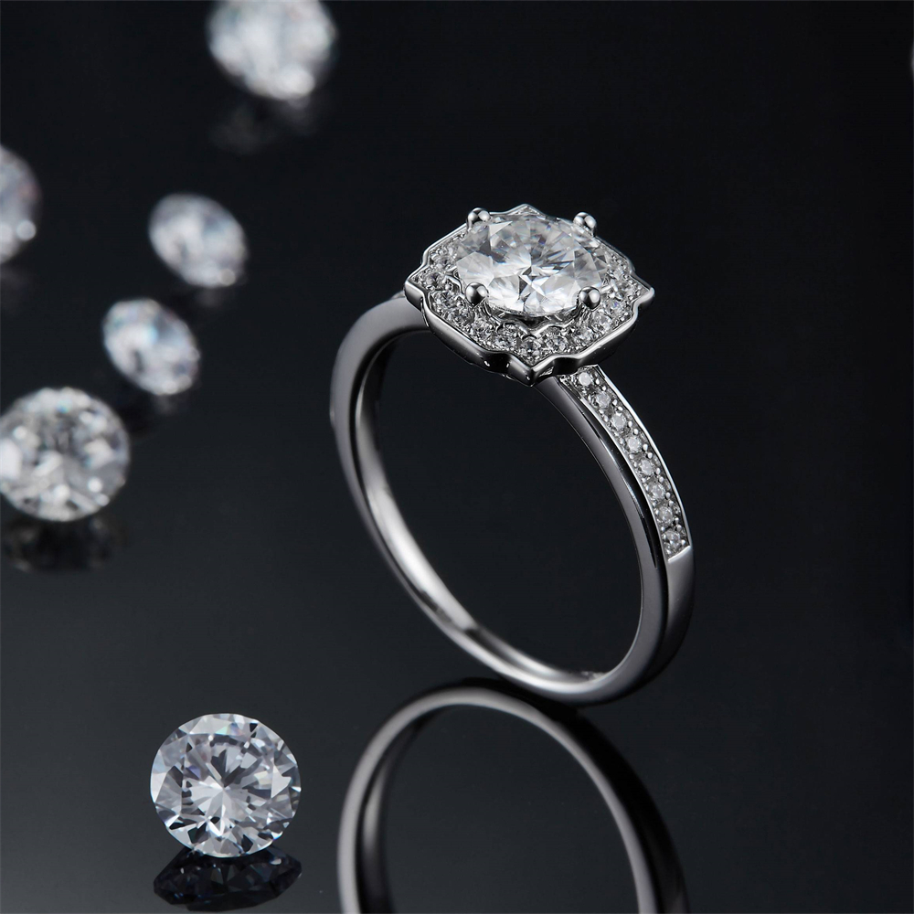 Moissanite Emerald Cut Engagement Rings