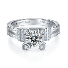 Moissanite Wedding Ring Set