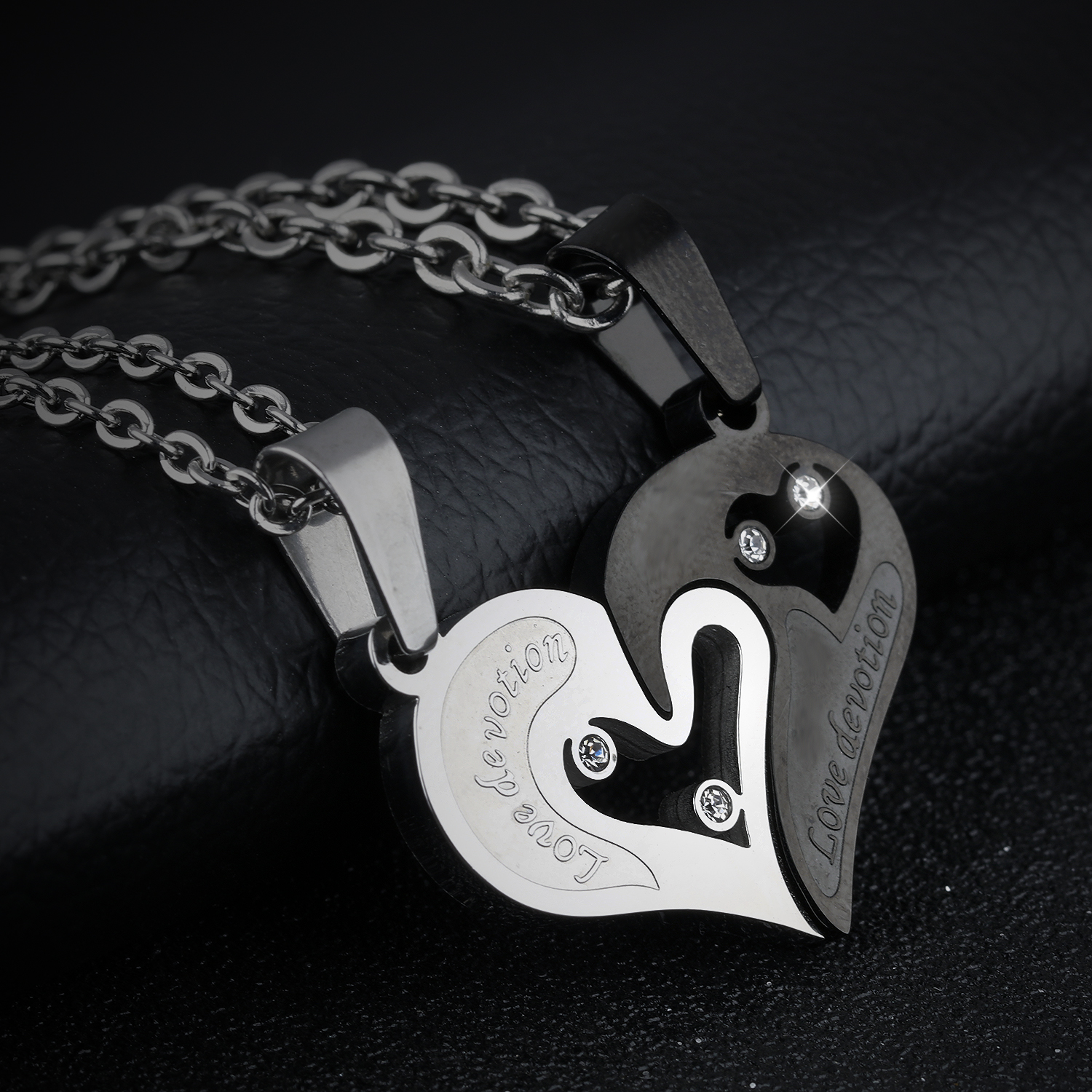 Stainless Steel Heart Toggle Necklace