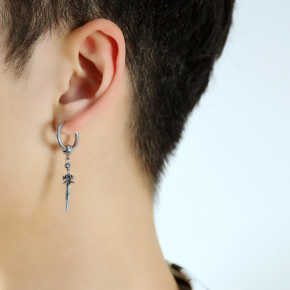 Silver Sword Earrings