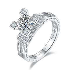 Moissanite Wedding Ring Set