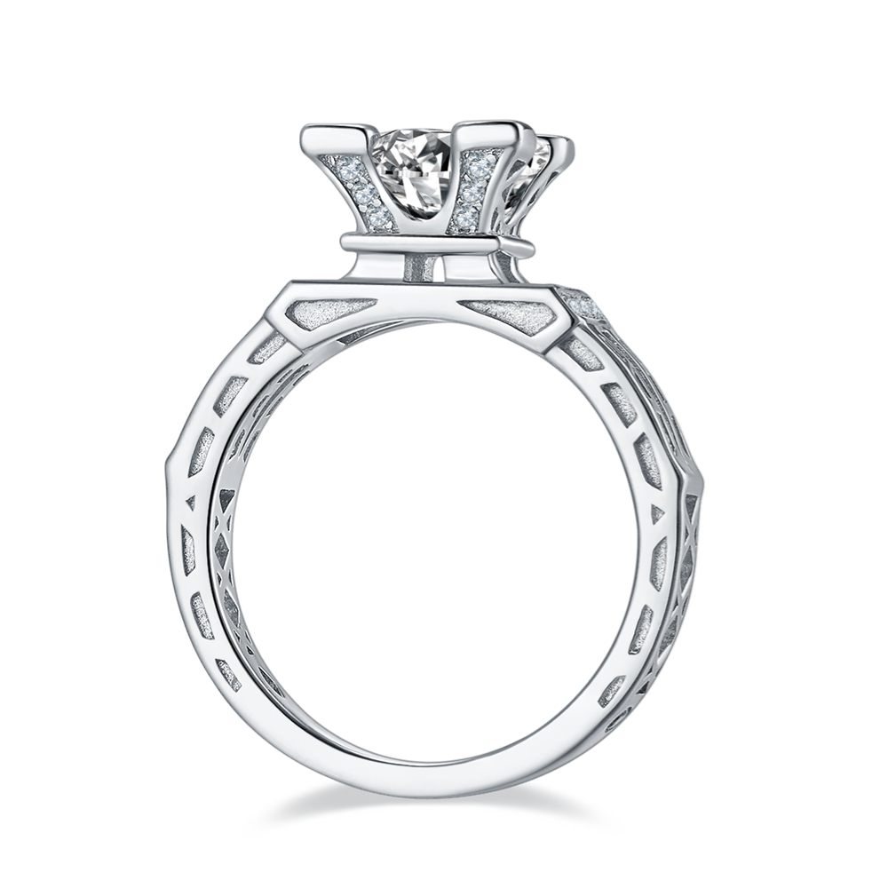 Moissanite Wedding Ring Set