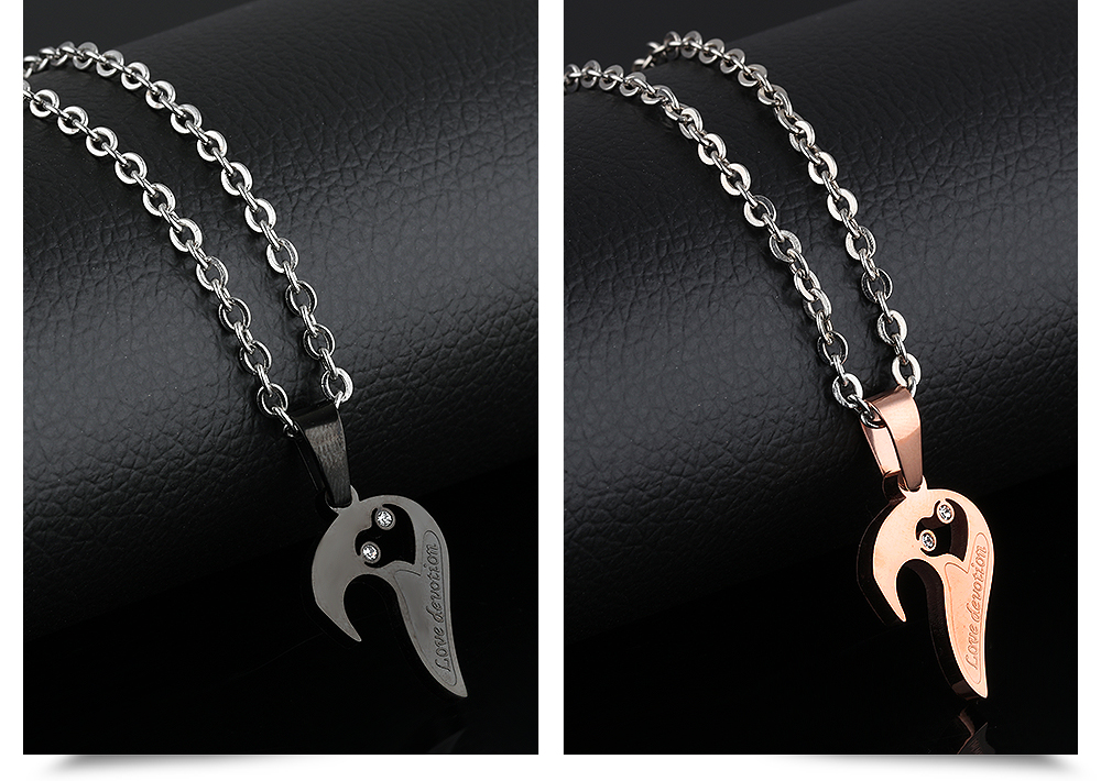 Stainless Steel Heart Toggle Necklace